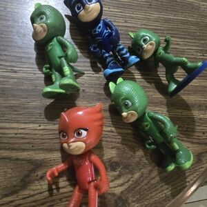 Action Figure Set - Green, Blue, and Red